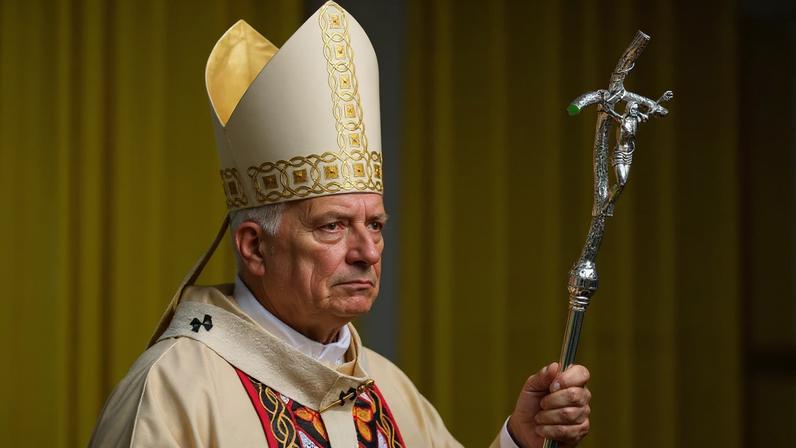 Papa Leão XIV chega ao aeroporto de Bamenda, em Camarões, para celebrar uma missa pela paz e pela justiça, em 16 de abril de 2026.