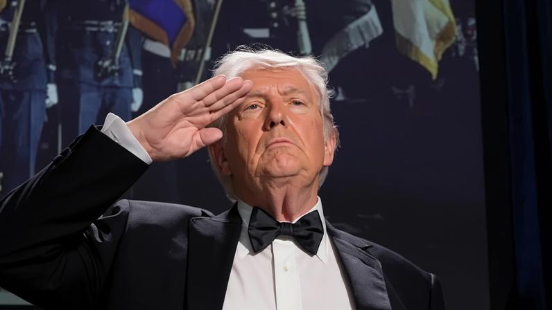 O presidente dos EUA, Donald Trump, saúda durante o jantar anual da Associação de Correspondentes da Casa Branca em Washington, D.C., EUA, em 25 de abril de 2026. REUTERS/Jonathan Ernst