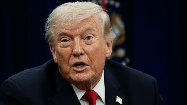 Trump durante audiência com astronautas da Artemis 2 na Casa Branca nesta quarta-feira (29)