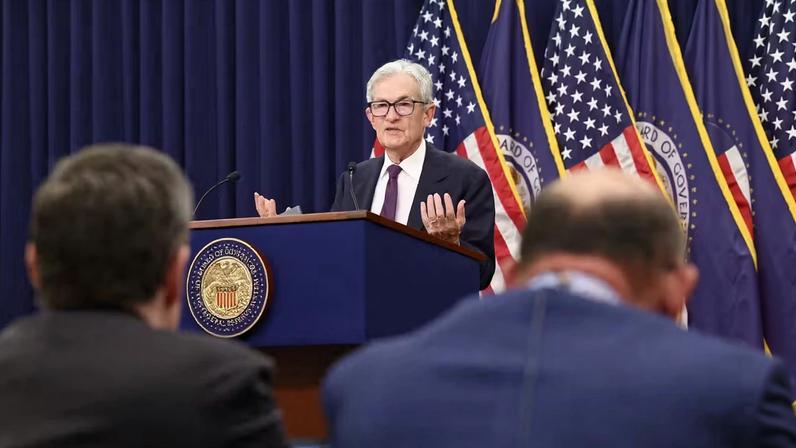Jerome Powell, presidente do Federal Reserve (Fed, o banco central dos EUA), concede entrevista após a decisão de política monetária desta quarta-feira (29) — Foto: Kevin Lamarque/Reuters