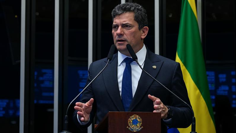 Em discurso, à tribuna, senador Sergio Moro (PL-PR).