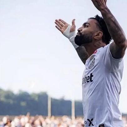 Gabigol se aproxima de recorde após gol pelo Santos na Sul-Americana