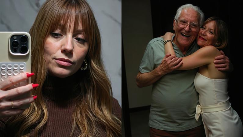 Bruna Furlan e avô Carlos Alberto de Nóbrega