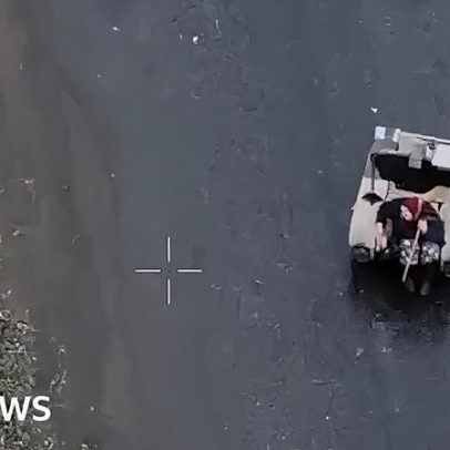 Idosa resgatada por robô na linha de frente da Ucrânia