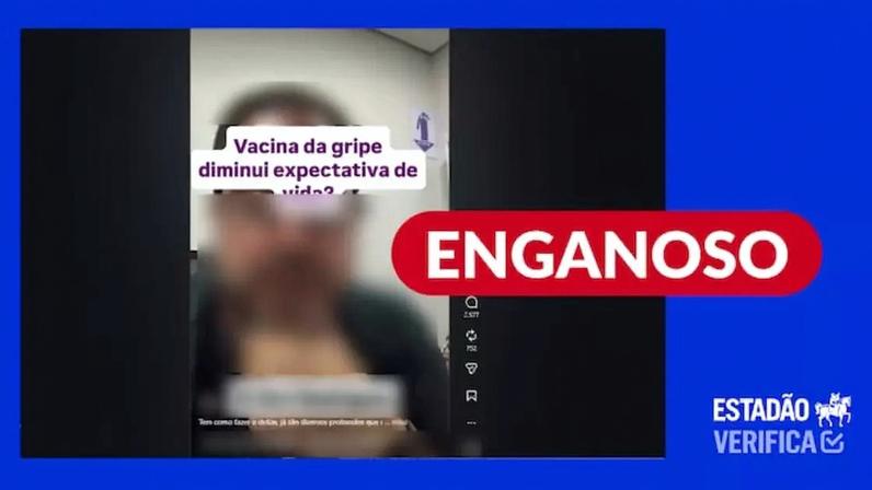Não há evidências científicas de que vacina contra a gripe reduza expectativa de vida