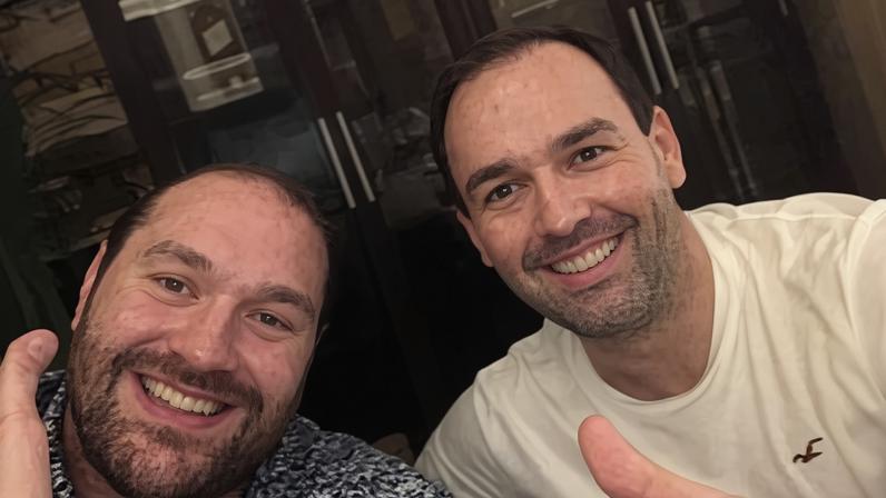 Boxer Tyson Fury and Daniel Kinahan (right). The Dubliner, who lives in the UAE, has previously insisted he has no criminal convictions and denies any involvement in organised crime.