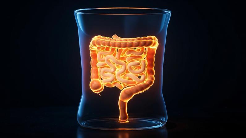 Ilustração colorida de intestino humano - Metrópoles