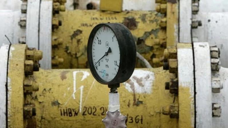Meter at a station on the Druzhba pipeline in Brody, 460km west of Kyiv.