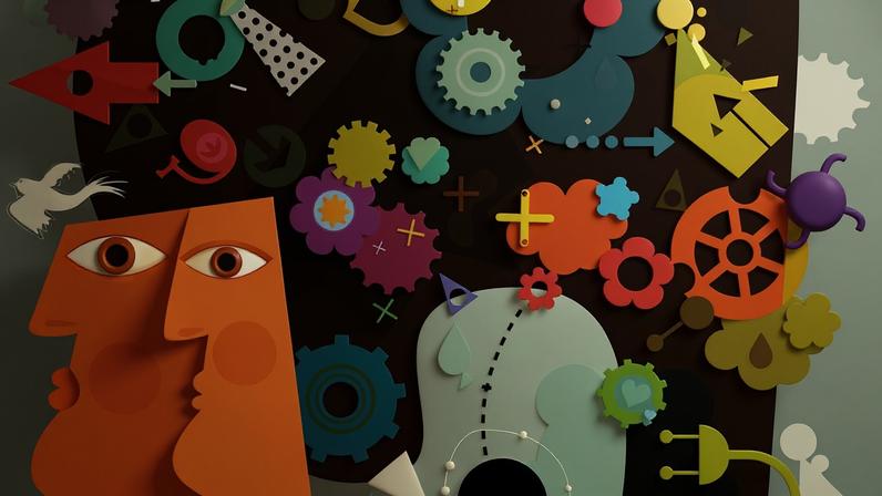 Ilustração de um fluxo mental.