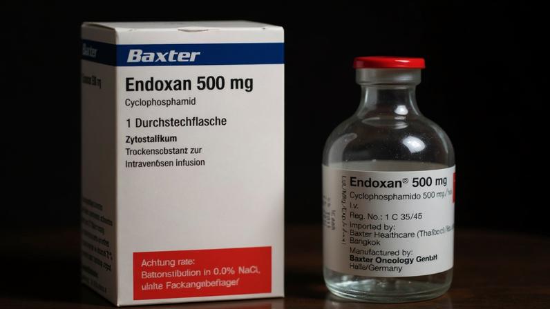 A ciclofosfamida endovenosa, usada há décadas na oncologia e na reumatologia, está em desabastecimento no Brasil. — Foto: Reprodução/Baxter