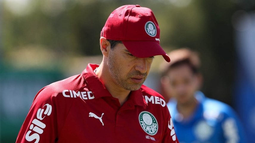Abel Ferreira comanda treino do Palmeiras — Foto: Cesar Greco / Palmeiras