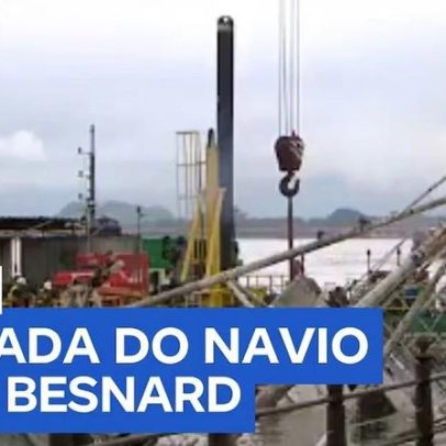 Marinha aprova plano para retirar navio histórico do cais de Santos