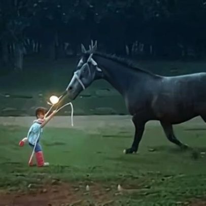 Menina campeã do laço cai ao cair do cavalo; mãe desabafa