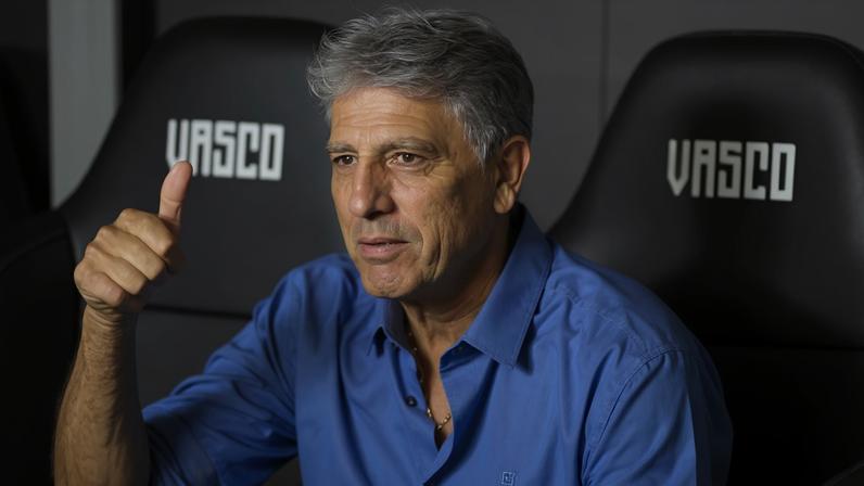 Renato Gaúcho em Vasco x São Paulo — Foto: André Durão