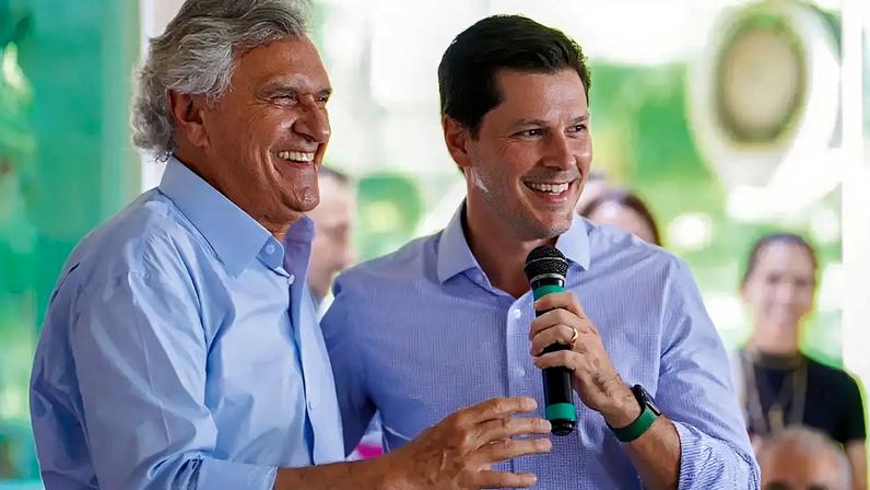 Ronaldo Caiado (PSD) ao lado de Daniel Vilela (MDB)