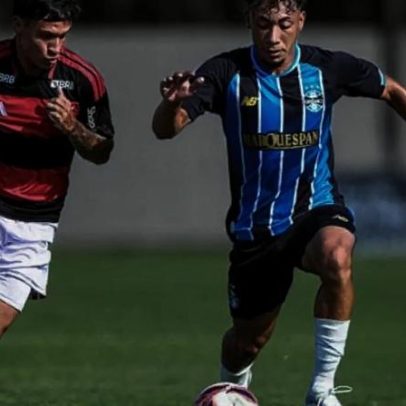 Flamengo vence Grêmio em jogo morno do Brasileirão Sub-20