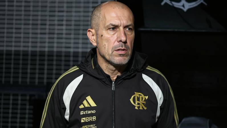 Leonardo Jardim na partida entre Flamengo e Corinthians (Foto: Peter Leone/Ofotográfico/Folhapress)