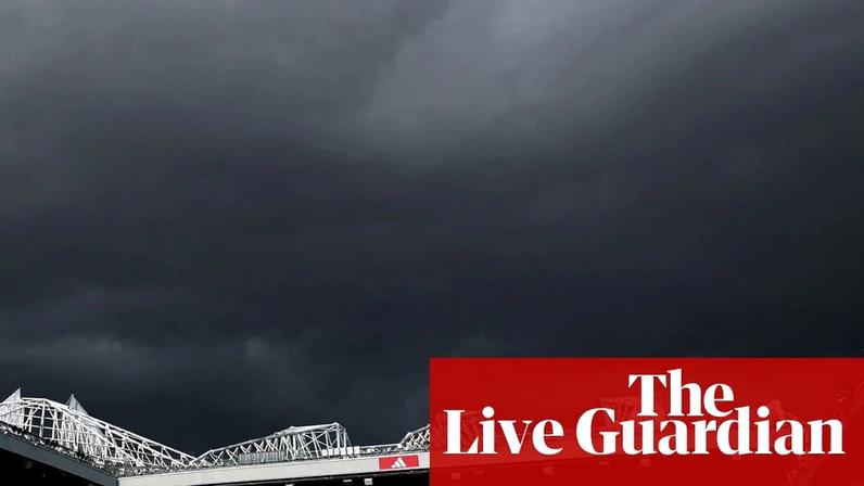 Moody skies over Manchester before United’s home game with Brentford.