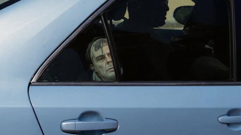 An Uber driver and car with passengers in Washington DC.