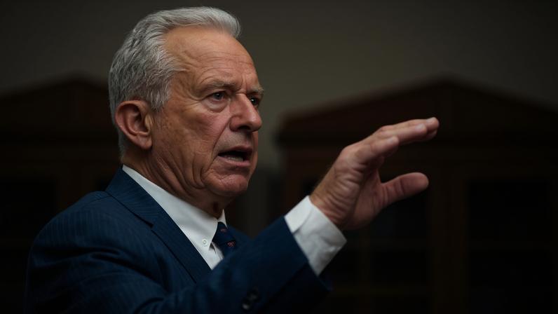 Robert F Kennedy in Washington DC on 16 April.