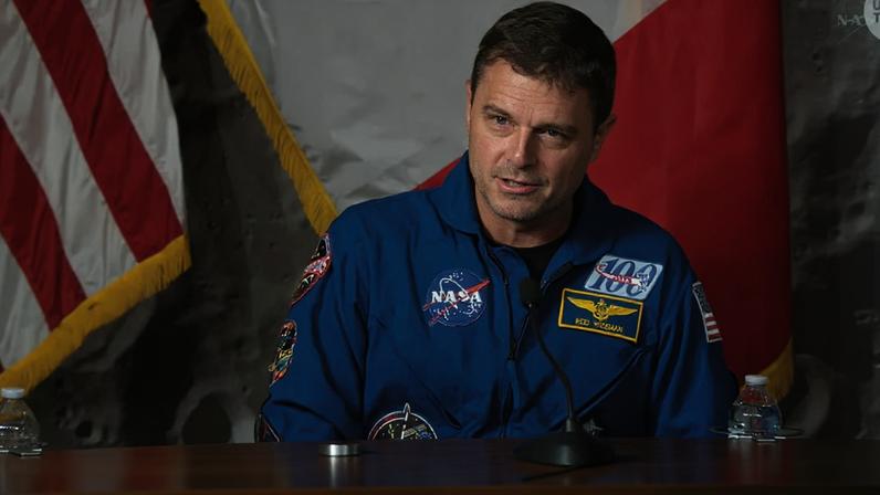 O astronauta da NASA e comandante da Artemis II, Reid Wiseman. (Foto: Reprodução/YouTube/USA TODAY)