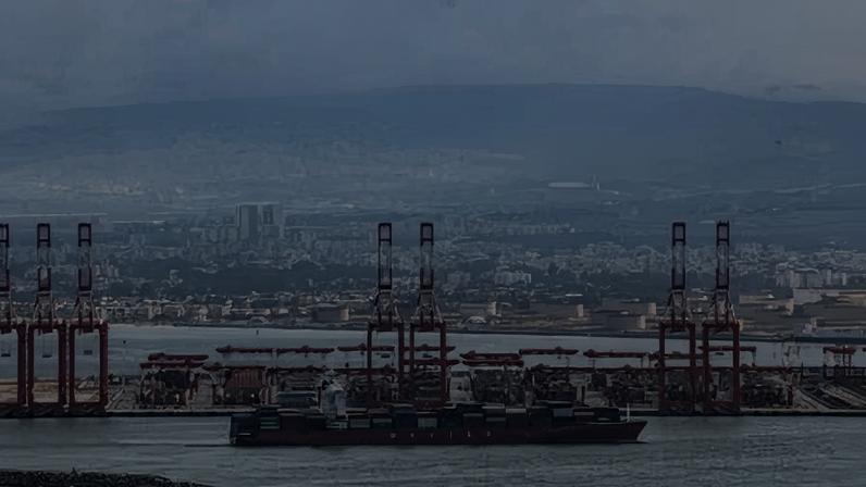Israel’s Haifa commercial shipping port. Ukraine claimed the cargo vessel carrying grain ‘stolen by Russia’ was en route to dock at the port.