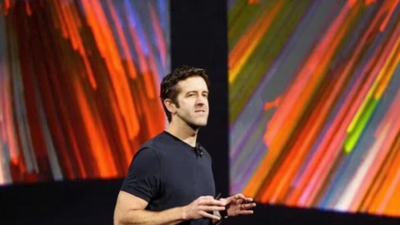 John Ternus at a developer conference. The new Apple chief faces major geopolitical challenges such as diversifying the supply chain away from China.