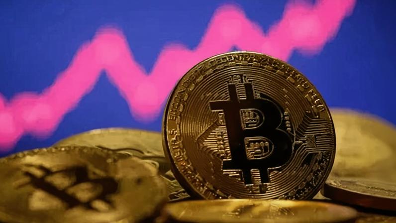 Representação da moeda virtual Bitcoin