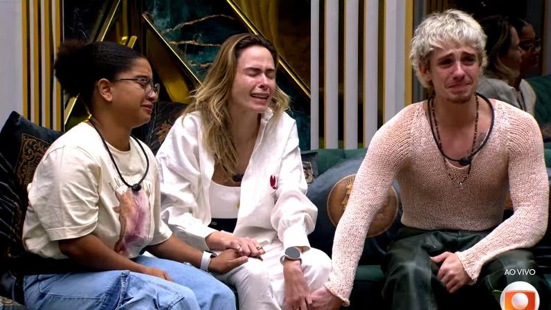 Finalistas do BBB 26 se emocionam com mensagem de Tadeu Schmidt após morte do pai de Ana Paula Renault
