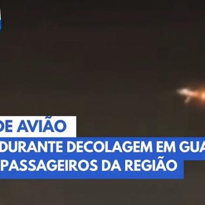 Motor de avião explode durante decolagem em Guarulhos e assusta passageiros