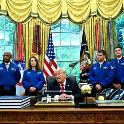 Trump recebe a tripulação da histórica missão Artemis