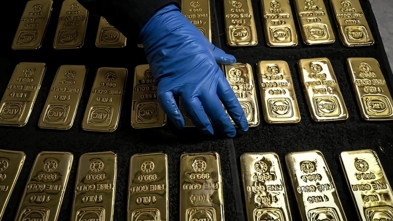 Barras de ouro — Foto: David Gray/Bloomberg