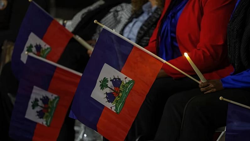 A candlelight vigil for Haitians living in the US under temporary protected status, in Miami, Florida, on 3 February 2026.