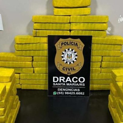 Polícia Civil e PRF apreendem quase 50 kg de maconha em Santa Maria