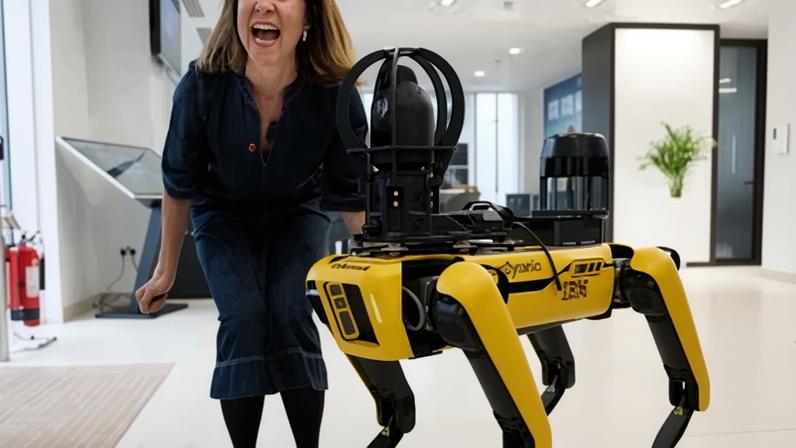 Liz Kendall, the UK’s science, innovation and technology secretary, on a visit to IBM’s London office in 2025. Kendall says AI is the ‘currency of the future’. Photograph: Stefan Rousseau/PA