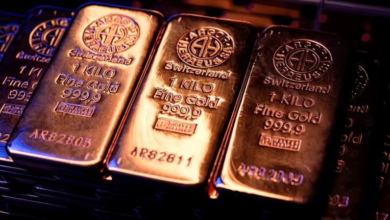 Barras de ouro — Foto: Akos Stiller/Bloomberg