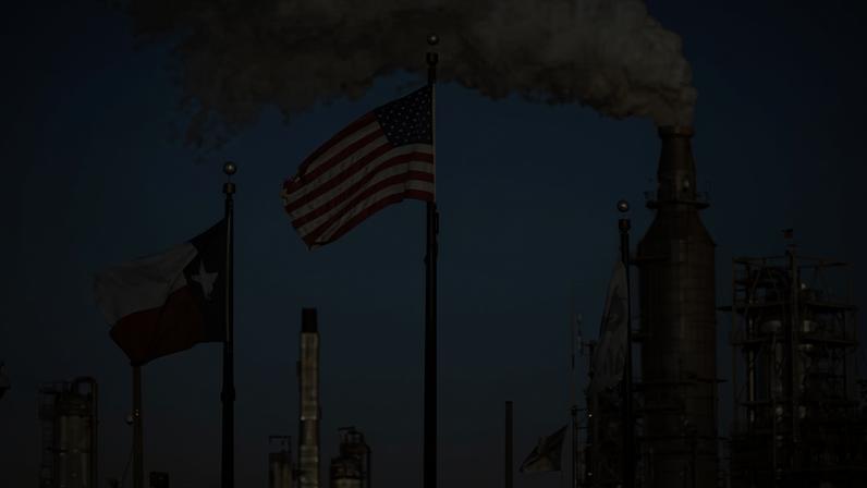 Refinaria americana no Estado do Texas — Foto: Mark Felix/Bloomberg