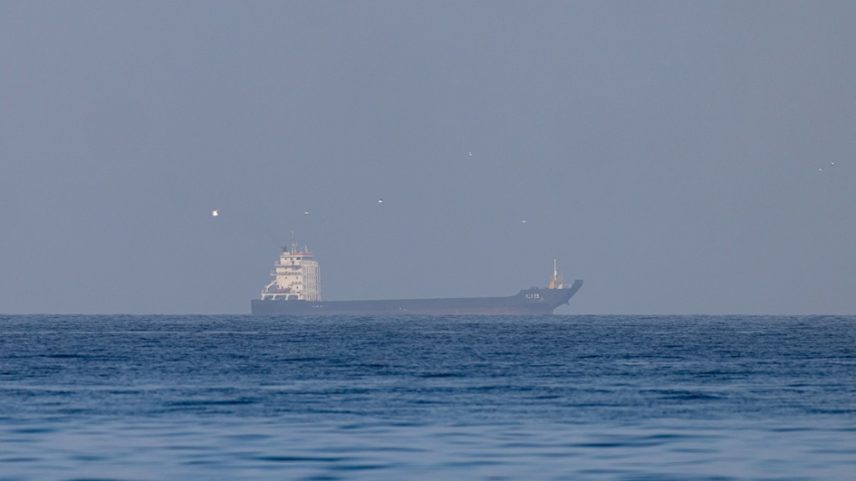 Navio cargueiro nas proximidades do Estreito de Hormuz, em 22 de março.