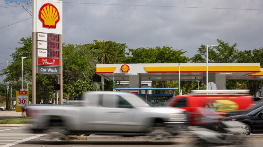 Posto de gasolina em Miami, Flórida — Foto: Eva Marie Uzcategui/Bloomberg