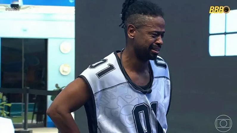 Leandro Boneco na última prova do BBB 26; brother se sentiu mal, foi atendido e voltou para a competição
