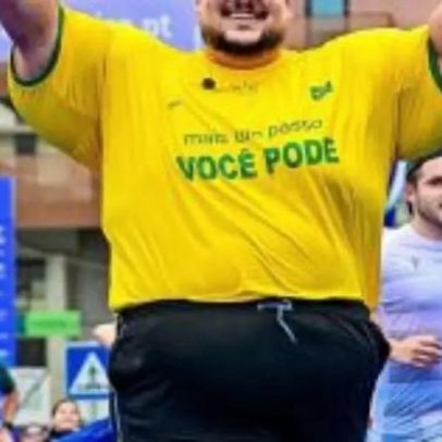 Pernambucano com mais de 200 kg completa corrida na Europa e viraliza