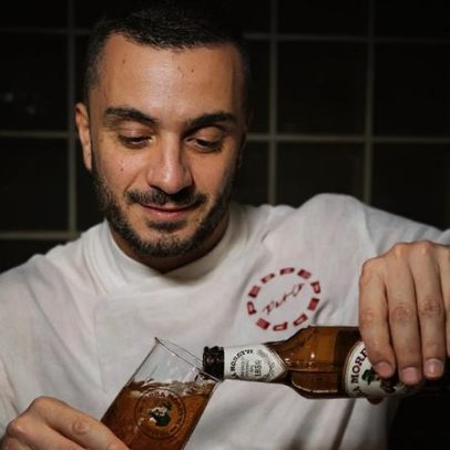 Peppe, campeão mundial, cria pizza com ragù cozido na cerveja Birra Moretti