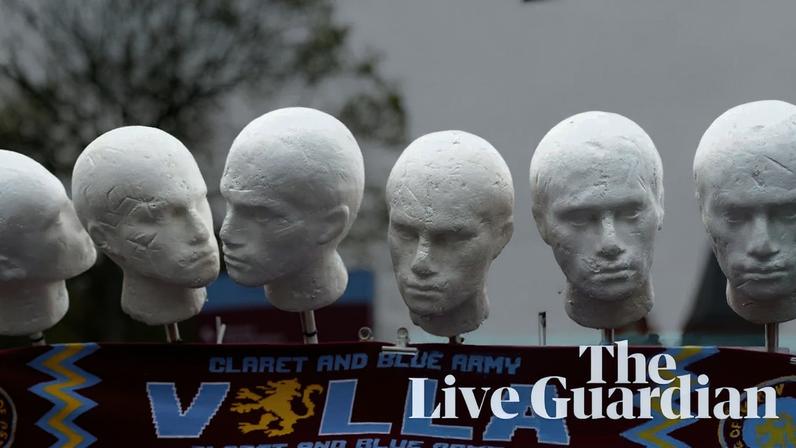 A slightly terrifying sight outside Villa Park before kick-off.