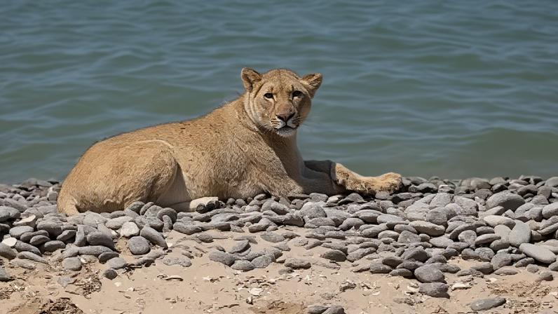Leões do deserto aprendem a caçar no mar para sobreviver na Namíbia. Entenda como a mudança climática forçou essa adaptação rara