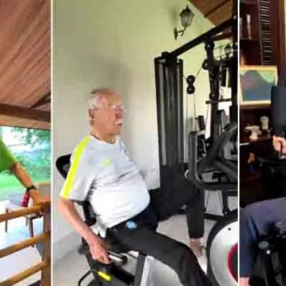 José Sarney, aos 95 anos, exibe rotina de exercícios