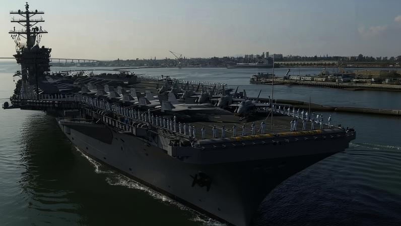 O porta-aviões USS Nimitz, da Marinha Americana. Foto: Reprodução: Embaixada dos Estados Unidos no Brasil / Instagram