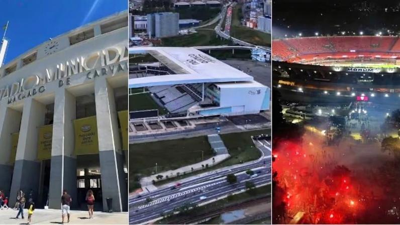 Os 5 estádios que mais receberam o clássico Corinthians x Palmeiras