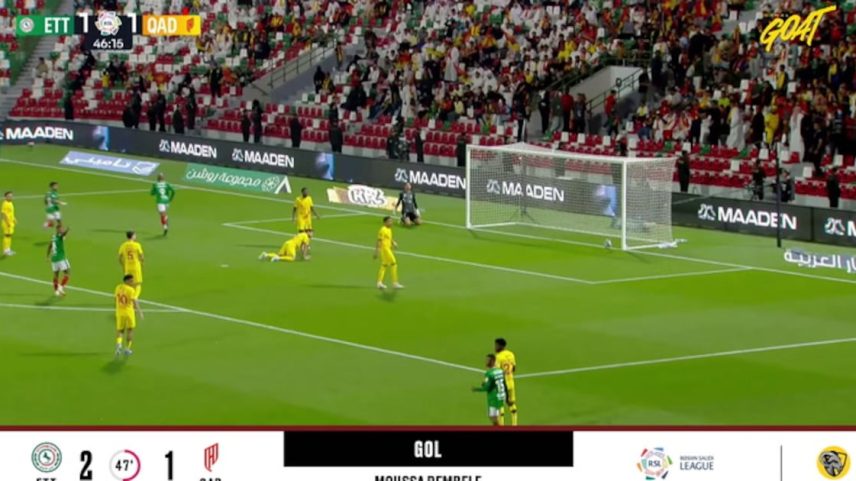 Al Ettifaq vence o Al Qadsiyah 2 a 1 com gol de Moussa Dembele