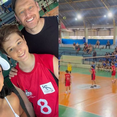 Jaqueline Carvalho e Murilo Endres revelam estreia do filho no vôlei