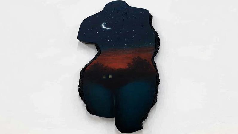 “Living things”: the Chicago-based Korean artist Dabin Ahn’s *Torso (Nocturne)* (2026, right)—one of his works currently on show at Document gallery